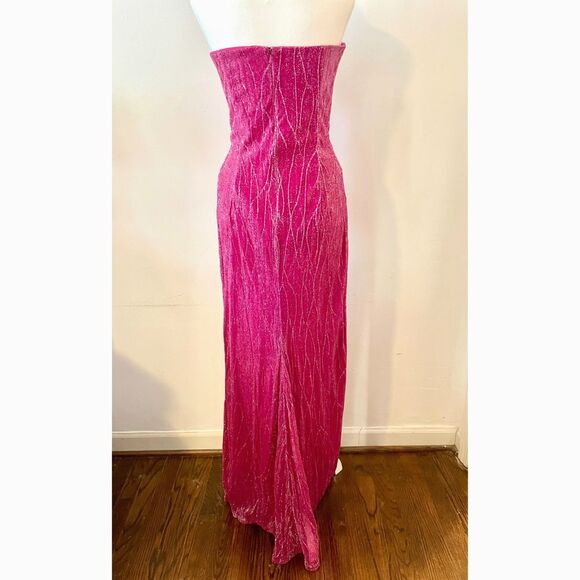 Y2K Vtg Jessica McClintock for Gunne Sax Gown Prom Dress Glitter Maxi Size 10 - Picture 5 of 8